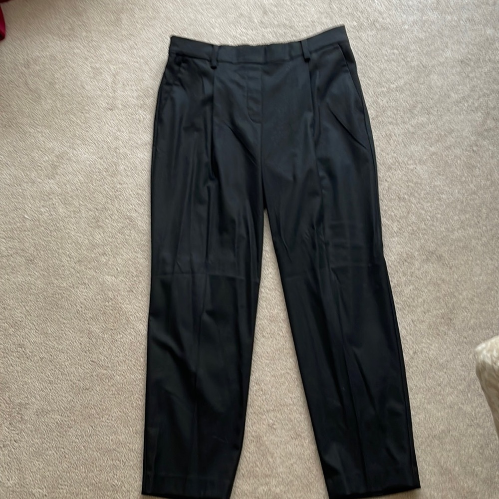 Loft black dress pants, elastic waist band in back